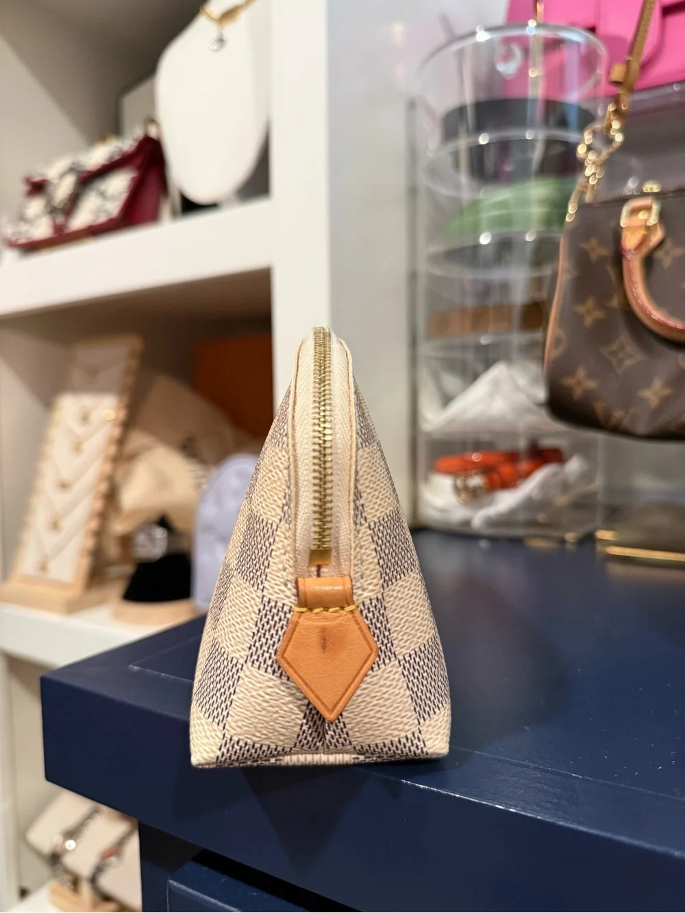 Louis Vuitton Damier Azur cosmetic pouch